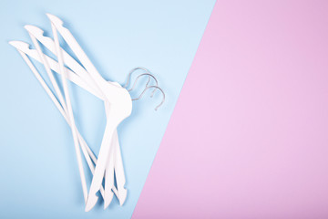 White wooden clothes hanger