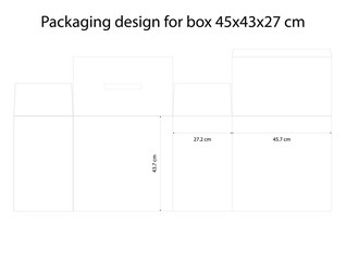 Packaging design for box in vector format