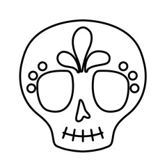 Isolated mexican skull vector design