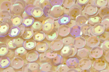 Gold mother of pearl sequin festive background