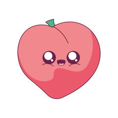 Kawaii peach cartoon vector design