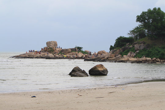 December 3, 2019-Nha Trang, Vietnam. Cape Hong Chong is a popular tourist attraction in Nha Trang in Vietnam