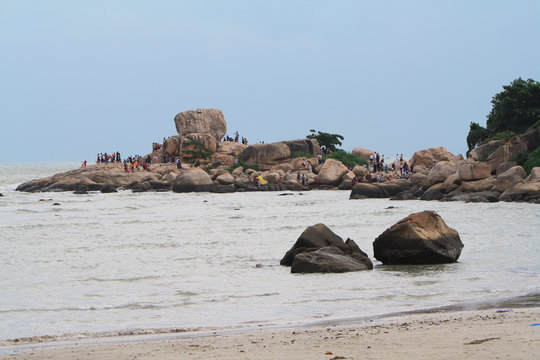 December 3, 2019-Nha Trang, Vietnam. Cape Hong Chong is a popular tourist attraction in Nha Trang in Vietnam