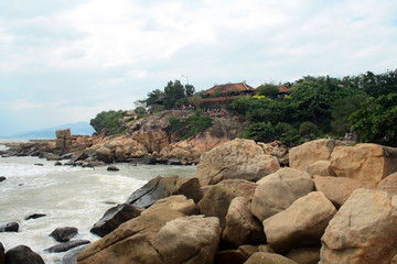 Fototapeta na wymiar December 3, 2019-Nha Trang, Vietnam. Cape Hong Chong is a popular tourist attraction in Nha Trang in Vietnam