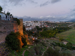 Fototapeta na wymiar Overview of houses in a town, Ronda, Malaga Province, Spain