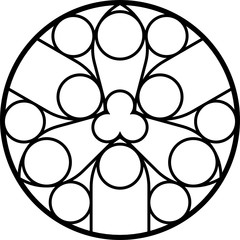 Rose Window, Fig. 1, round 3, base, round 1