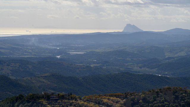 Scenic view of landscape, Gaucin, Malaga Province, Spain