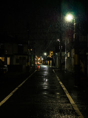Rue de Kyoto dans la lumières des néons la nuit