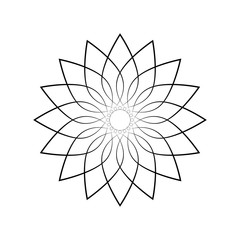 Vector Mandalas flower design for coloring book