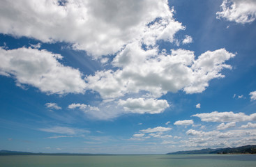 Fototapeta na wymiar Coromandel New Zealand. North Island. Landscapes.. Clouds