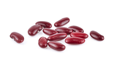 red beans isolated on the white background.