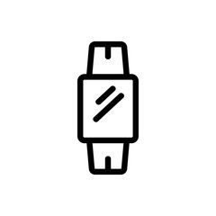 Smartwatch icon vector. A thin line sign. Isolated contour symbol illustration
