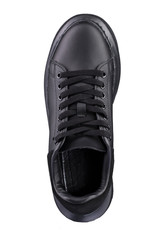 Sport shoes. Black sneaker on a white background.