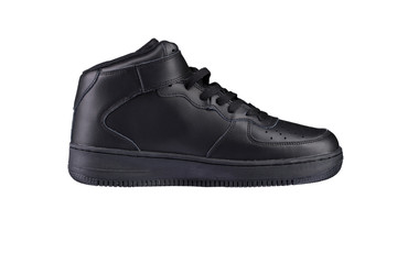 Sport shoes. Black sneaker on a white background. Shoe.