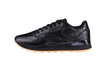 Sport shoes. Black sneaker on a white background. Shoe.