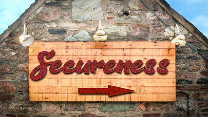 Obraz premium Street Sign to Secureness