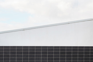 Abstract architecture. Close up of  a building facade.