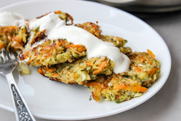 Fried cabbage fritters