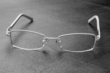 glasses on white background