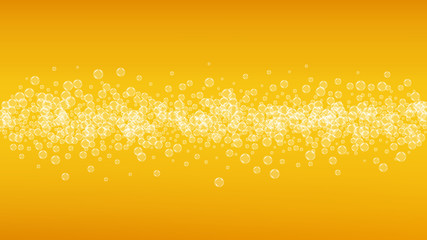 Oktoberfest background. Beer foam. Craft lager splash. pub flyer layout. Fresh pint of ale with realistic white bubbles. Cool liquid drink for Yellow cup with oktoberfest.