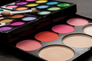 Naklejka premium eye shadows palette with brush