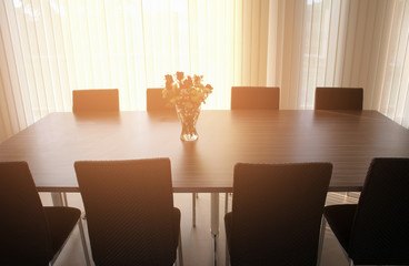 Business meeting in office lighting effects.