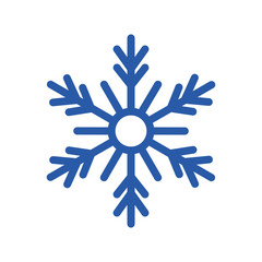 Blue snowflake of winter season vector design