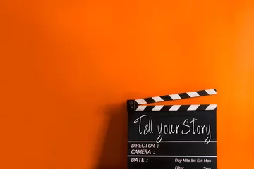 Foto op Plexiglas tell your story- text title on film slate  © noppadon