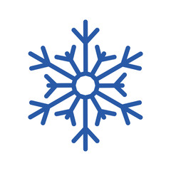 Blue snowflake of winter season vector design