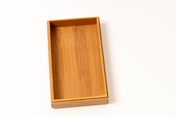 Naklejka na ściany i meble open wooden box on white background