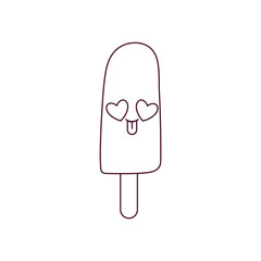 Kawaii popsicle cartoon vector design