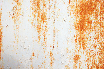 Rust of white metal plates texture background, Empty space.