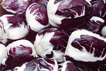 Fototapeta premium Purple cabbage at the market