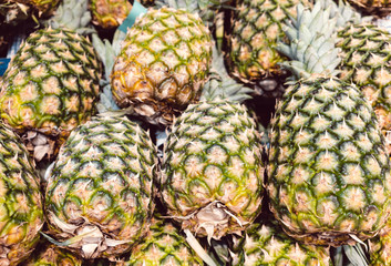 Pineapples at the market