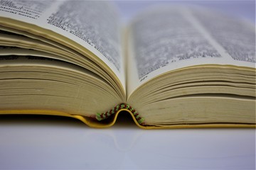 open book isolated on white background