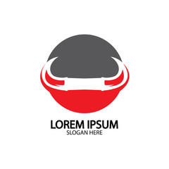 Bull horn logo and symbol template icons app
