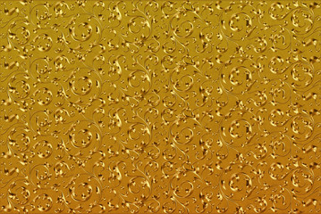 Vintage ornamental pattern. Metallic background. Wall paper.