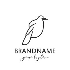 Bird logo vector template, suitable for market shop, business store, aquatic mascot and environment icon. Illustration of graphic flat style