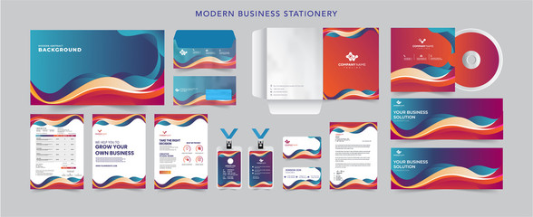 Corporate identity template set. Branding design. blank template. Business stationery mock-up with logo. large collection.