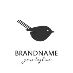 Bird logo vector template, suitable for market shop, business store, aquatic mascot and environment icon. Illustration of graphic flat style