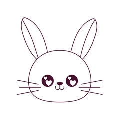 Kawaii rabbit cartoon vector design