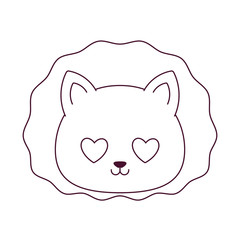 Kawaii lion cartoon vector design