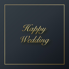 Gold Text Happy Wedding Anniversary Greeting Card