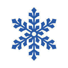Blue snowflake of winter season vector design