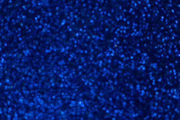 Blue abstract bokeh background. Blue Christmas texture.