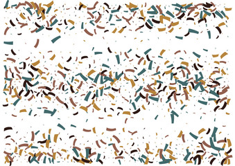 Festive color ribbon confetti background. Abstract frame confetti texture for holiday, postcard, poster, website, carnivals, birthday and children's parties. Cover confetti mock-up. Wedding card
