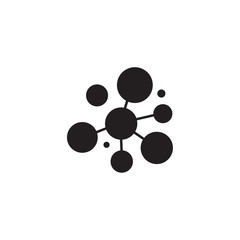 Fototapeta na wymiar Atom chain icon logo design vector template