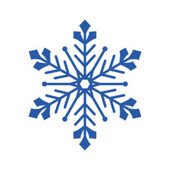 Blue snowflake of winter season vector design
