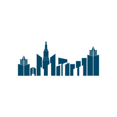 Fototapeta premium City scape illustration logo design vector template