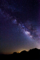 Fototapeta na wymiar Miky Milky way above Joshua Tree national park